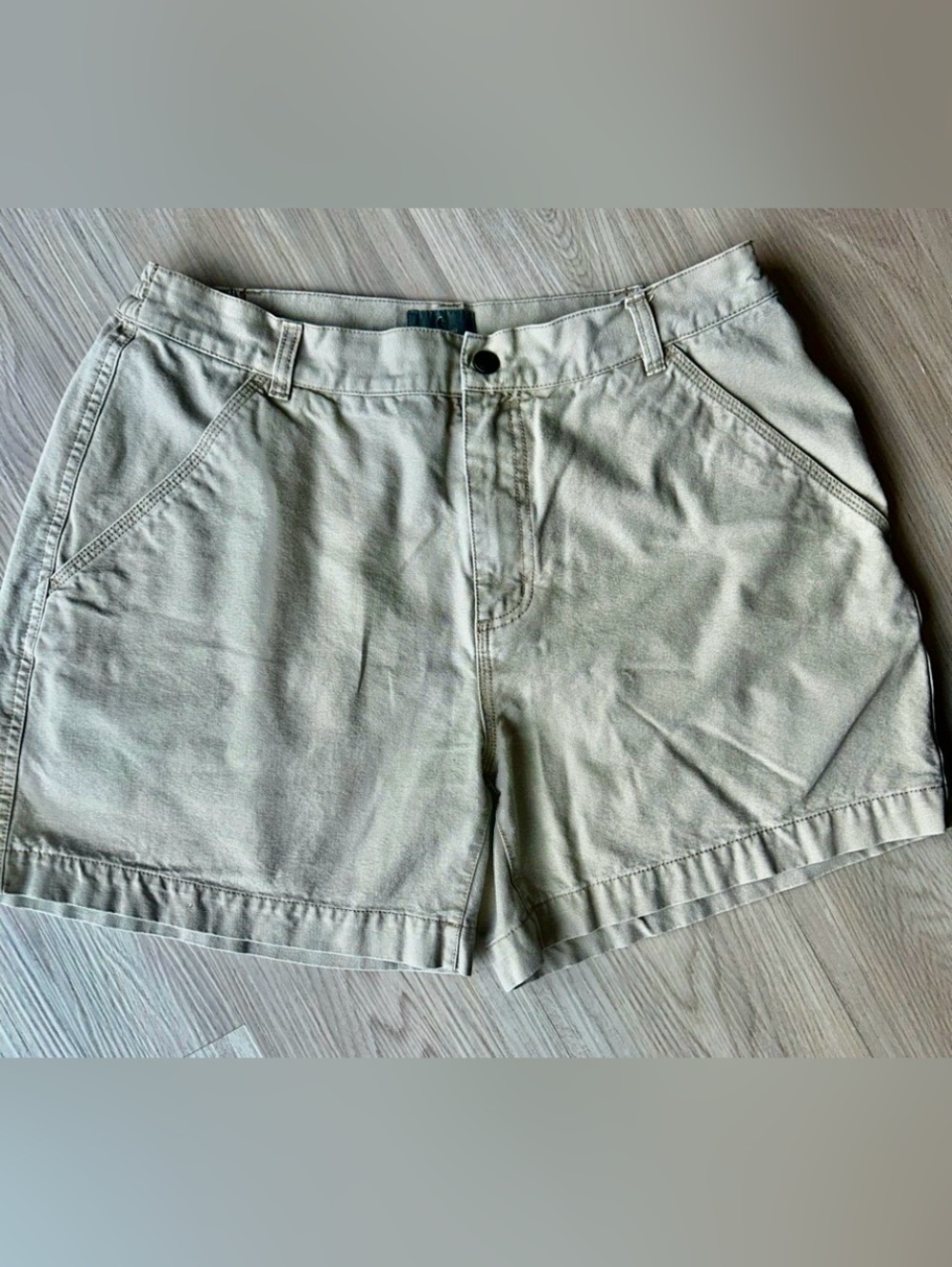 Royal Robbins Relaxed Tailored Cotton Shorts 36 Khaki SPF Golf Casual Classic